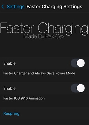 Faster Charging iPhone running iOS 10