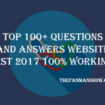 Top 100+ Questions and Answers Website List 2017 Updated 100% Working for Building Off Page SEO
