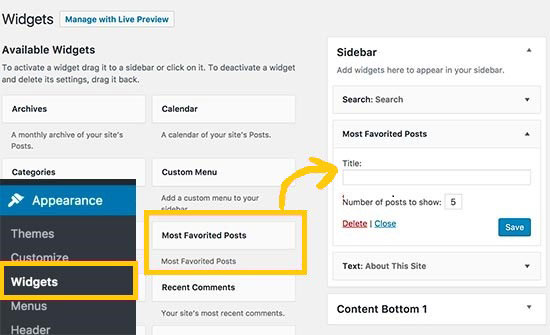 How-to-Manage-wordpress-favorite-posts-Widget-in-live-preview