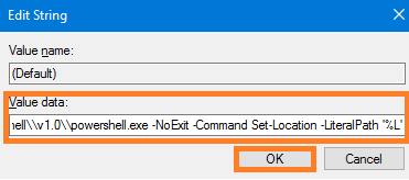 Command “Open PowerShell Here” to Right-Click Folder’s