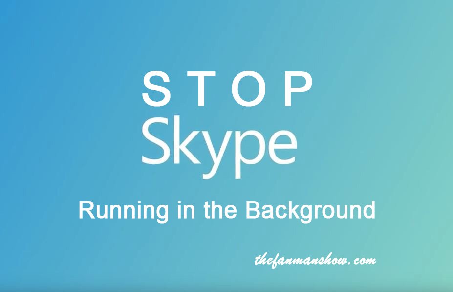 stop skype from starting