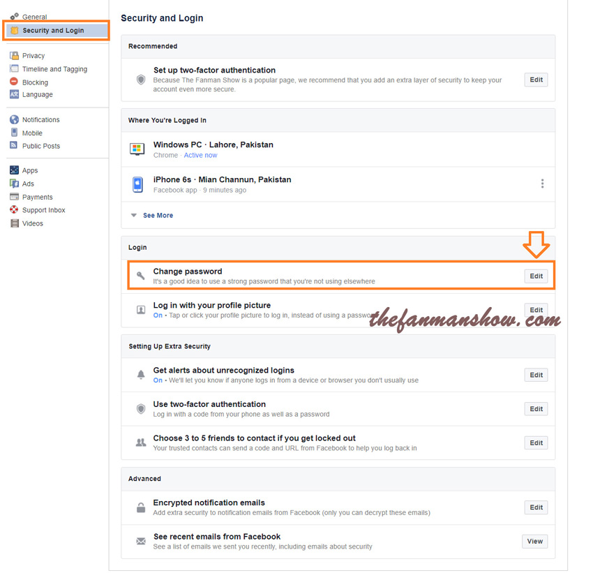 How-to-change-the-password-on-facebook