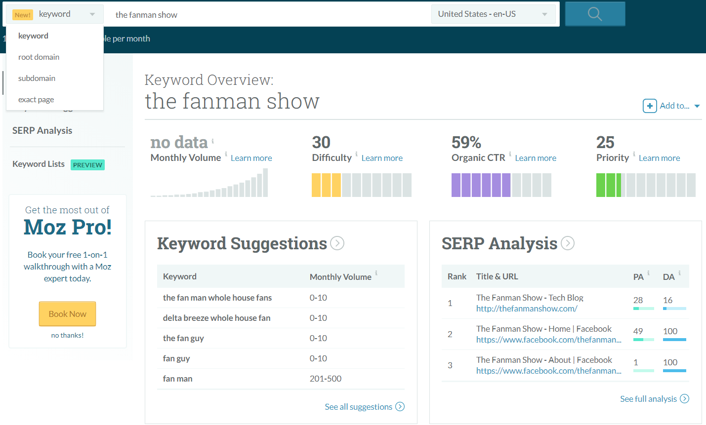 How to use moz for keyword research tools