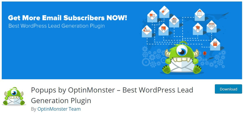 OptinMonster - get email subscribers wordpress plugin
