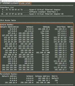 View all routes in windows (all versions)