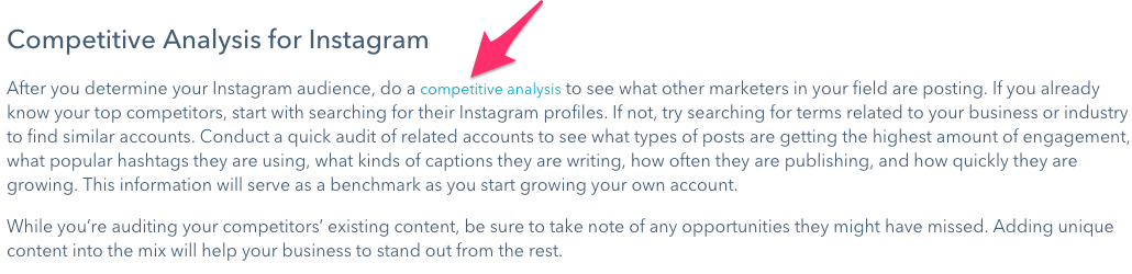 competitive analysis for instagram