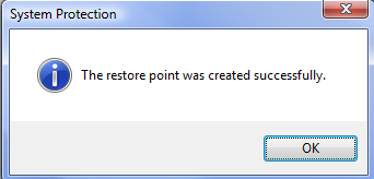 create restore point windows 7 automatically