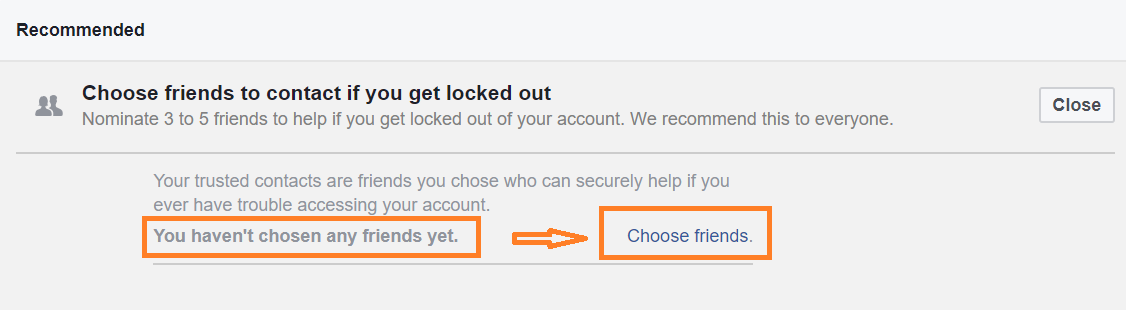 how to assign rights to your friends if your get locked out at facebook