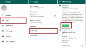 how to take backup of whatsapp messages