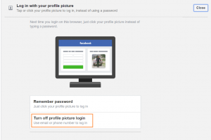 how to turn on profile picture login facebook account