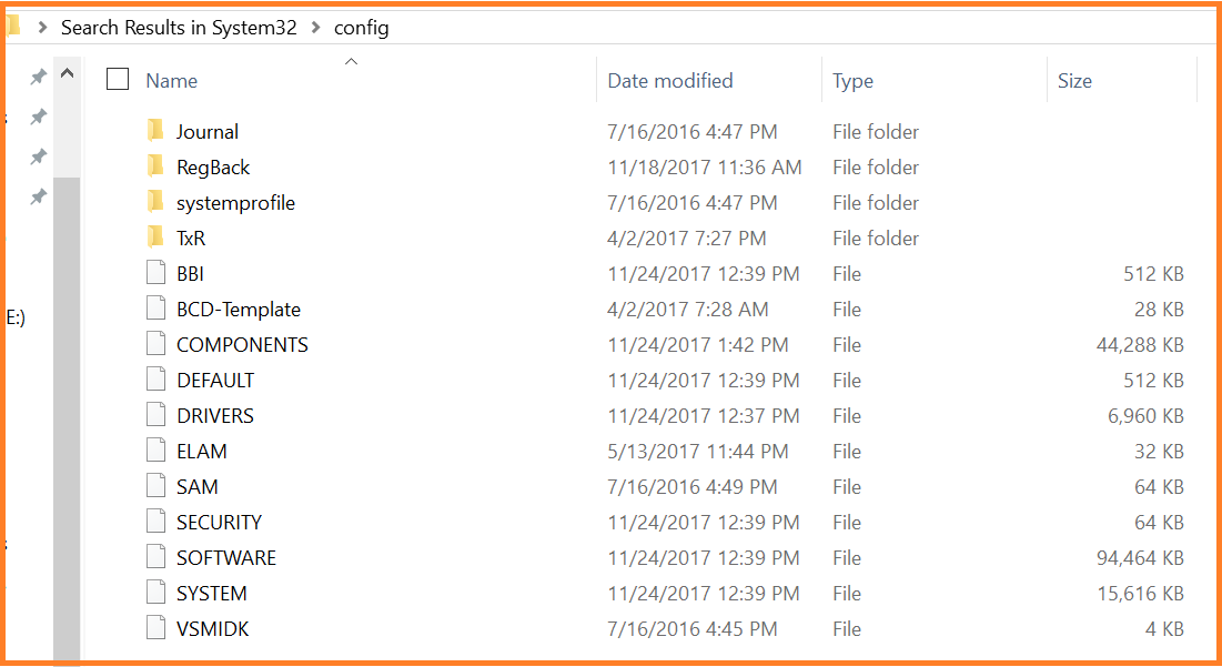 where to find registry files