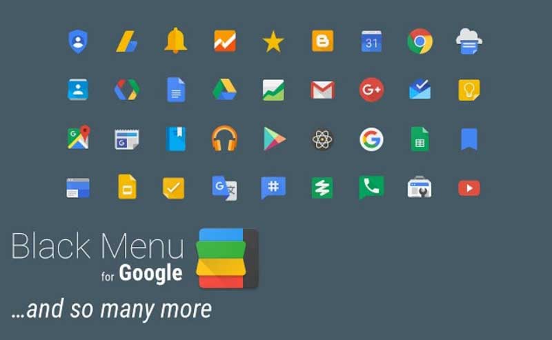 Black menu for Google - best chrome extensions 2017