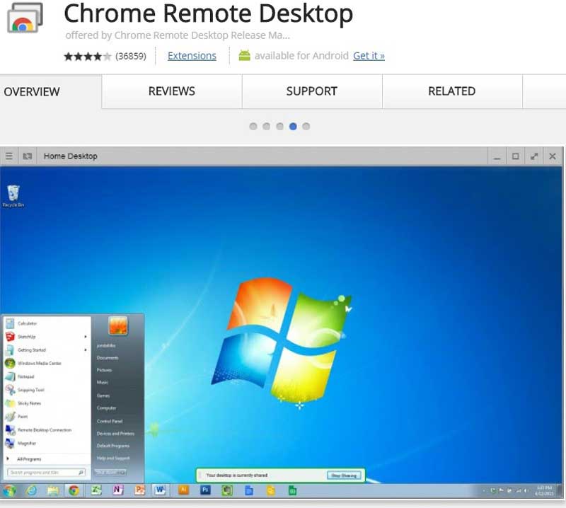 Chrome Remote Desktop - best google chrome apps