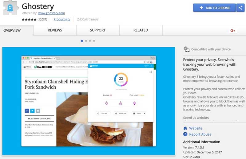 Ghostery - my chrome extensions
