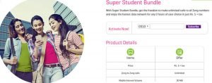 Zong Super Student Bundle internet package