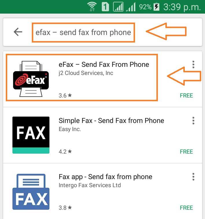 efax - how to fax from your phone