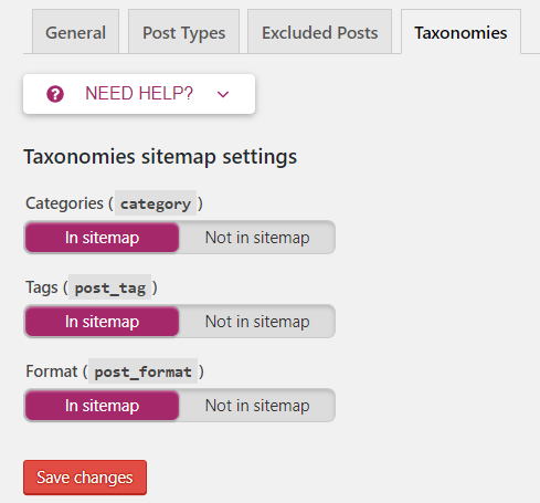 yoast exclude page from sitemap