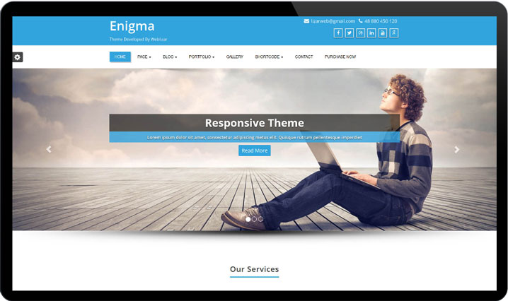 Enigma Premium wordpress themes 2018 free download