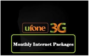 Ufone monthly internet packages