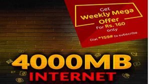 Jazz Weekly Mega Internet Offer for Free Internet 4000MBs