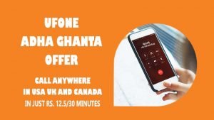 Ufone Call Package USA UK and Canada with Ufone Adha Ghanta Offer