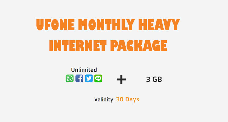 Ufone Monthly Heavy Internet Package – Ufone 3GB Internet Package