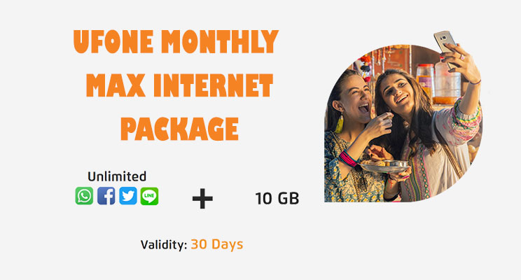 Ufone Monthly Max Internet Package – Get 10 GB Internet Bucket