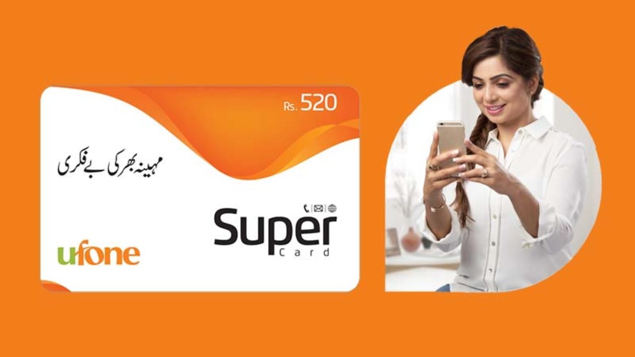 ufone super card offer monthly (520) - 1000 on-net minutes