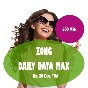 Zong Daily Data Max Internet Package – Zong Mobile Internet Packages