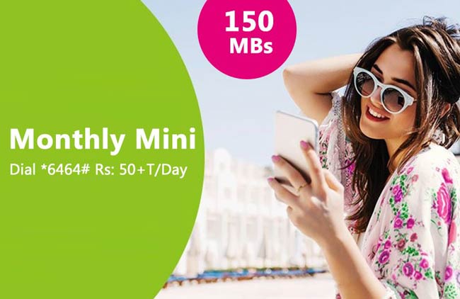 Zong Monthly Mini 150 MBs Internet Package