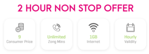 zong call packages 2 hours code