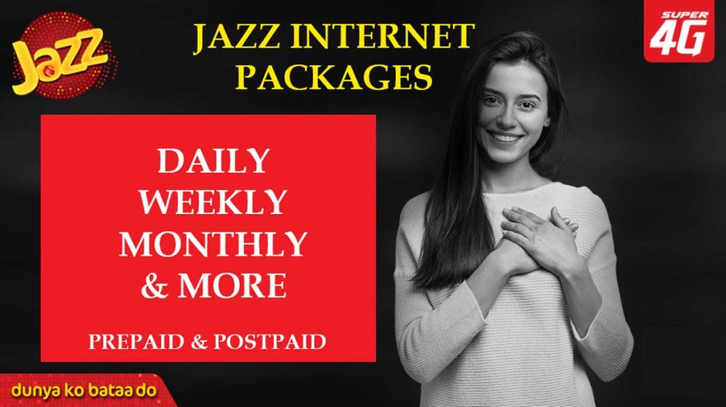 Jazz Internet Packages Daily Weekly and Monthly 2022 Prepaid – Postpaid